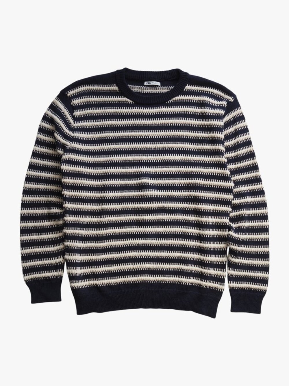 ZARA | NAVY STRIPE SWEATER